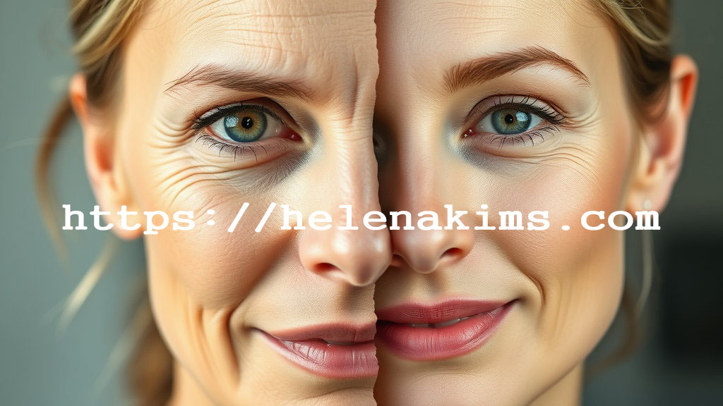 피부 노화 관리의 전과 후 모습