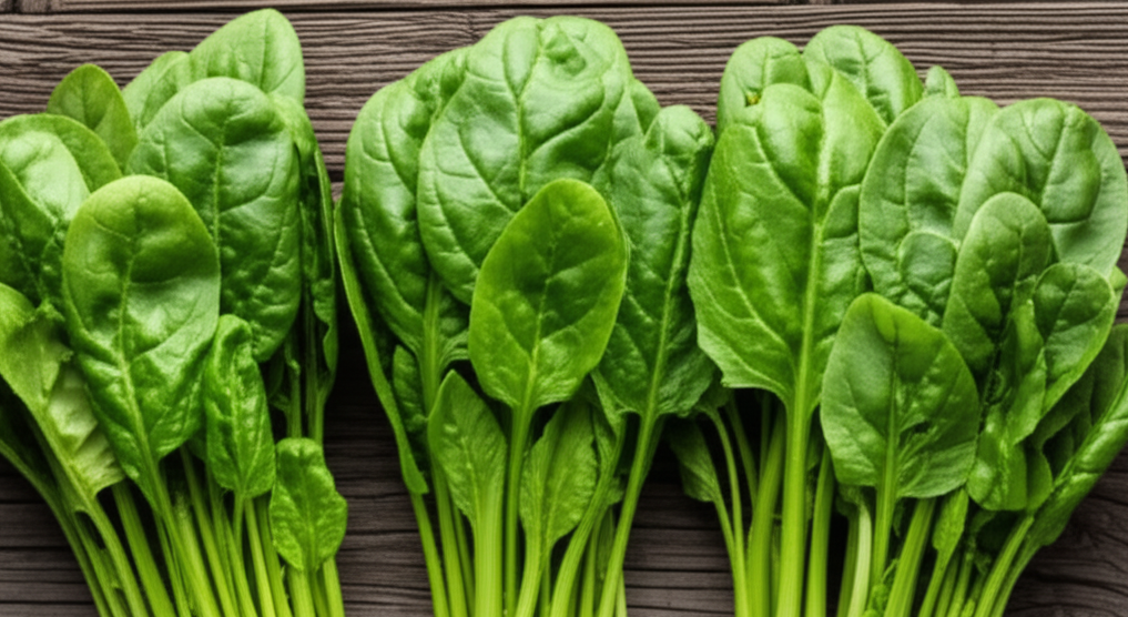 싱싱한 상추와 시금치 사진