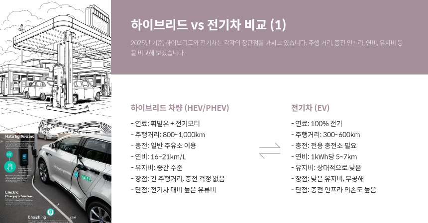 하이브리드 차량 구매 가이드 2025년 최신판 지금 사도 될까