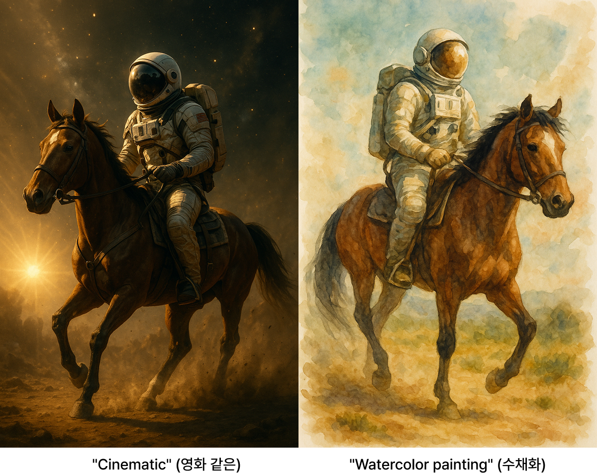 프롬프트에 스타일 키워드 활용하기