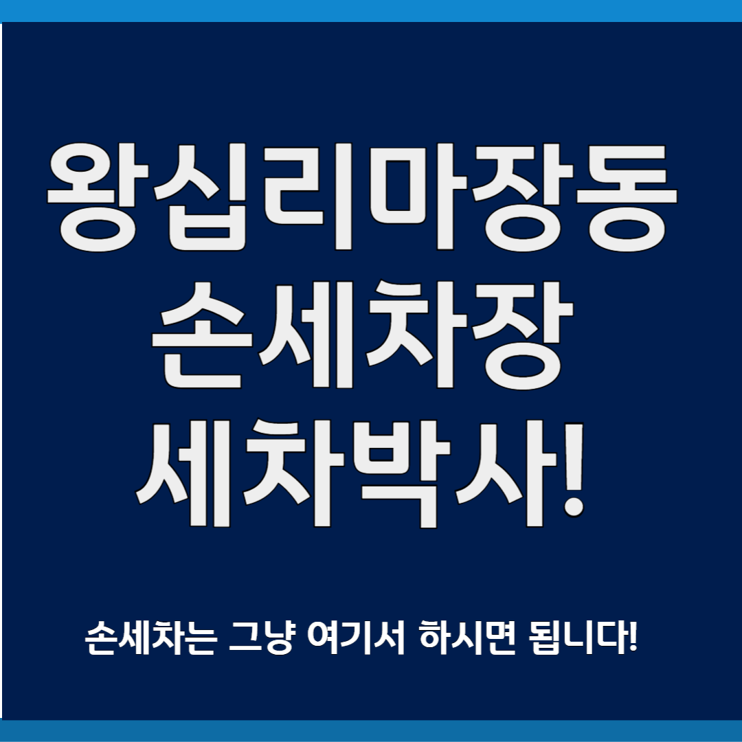 왕십리, 마장동 손세차장 세차박사