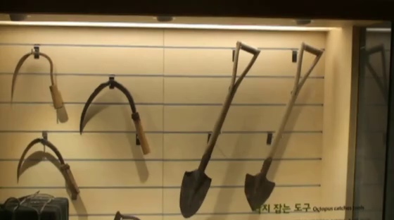 갈고리와 삽 모양의 어로 도구