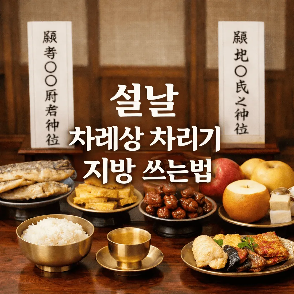 설날 차례상 차리기 및 지방 쓰는법