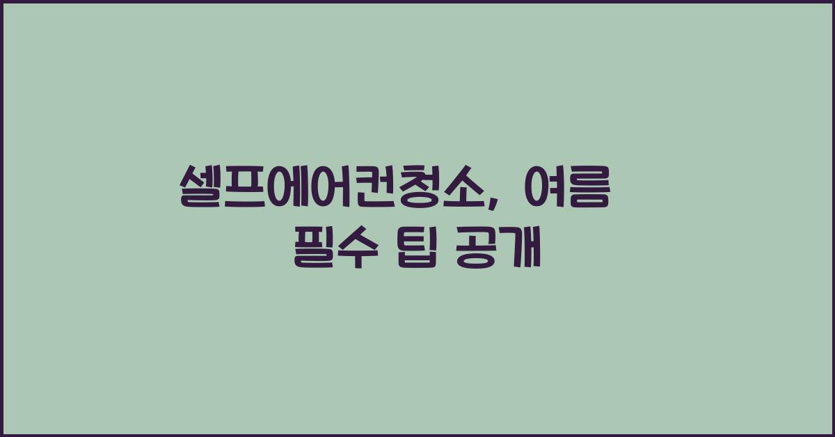 셀프에어컨청소