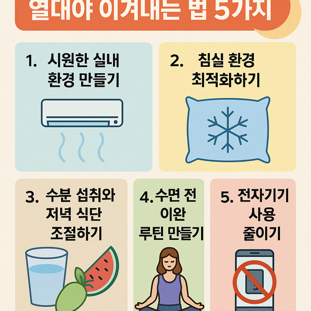 열대야 이겨내는 꿀팁 5가지