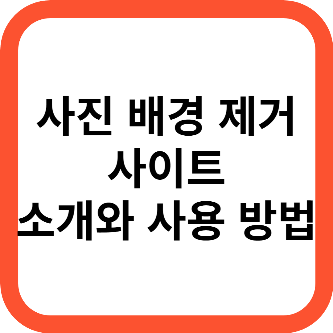 사진 배경 제거 사이트
