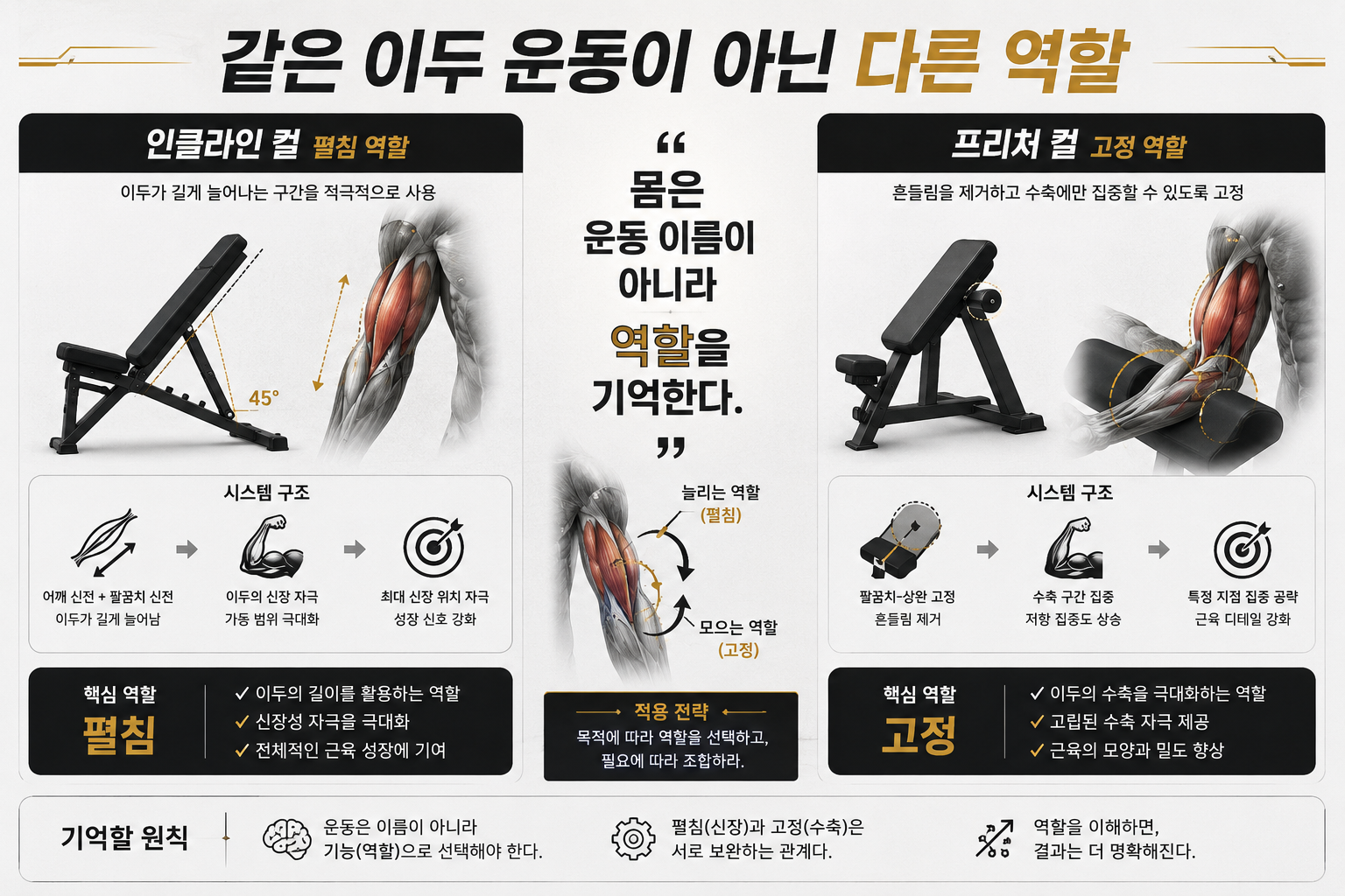 같은 이두 운동이 아닌 다른 역할