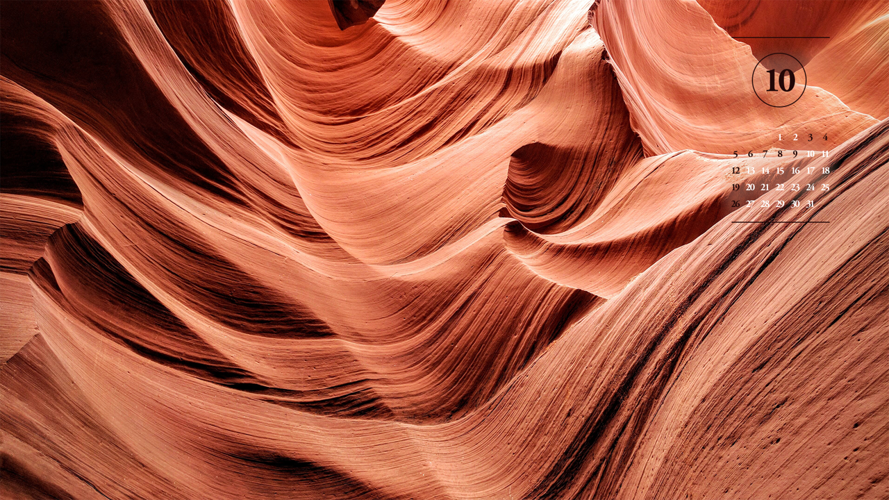 09 엔텔로프 벽 A - 2025년10월 노트북배경화면