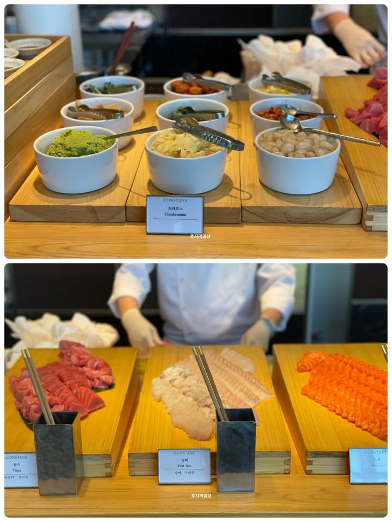 조선팰리스 콘스탄스 호텔 뷔페 런치-회 코너