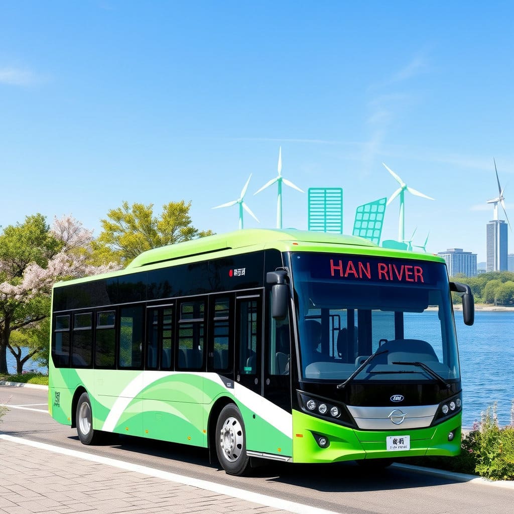 한강버스가 환경 보호에 기여하는 친환경 대중교통임을 부각하여, 지속 가능한 이동 수단으로서의 가치를 전달합니다.