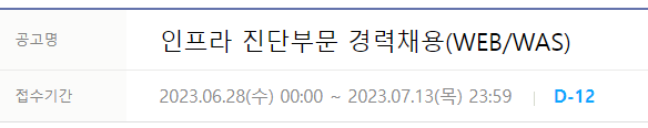 현대오토에버 인프라 진단부문 경력채용(WEB/WAS)
