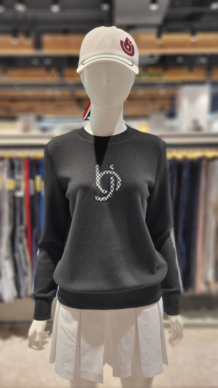 벤제프 여성 소매체크배색 라운드티셔츠 BN4QWTS607