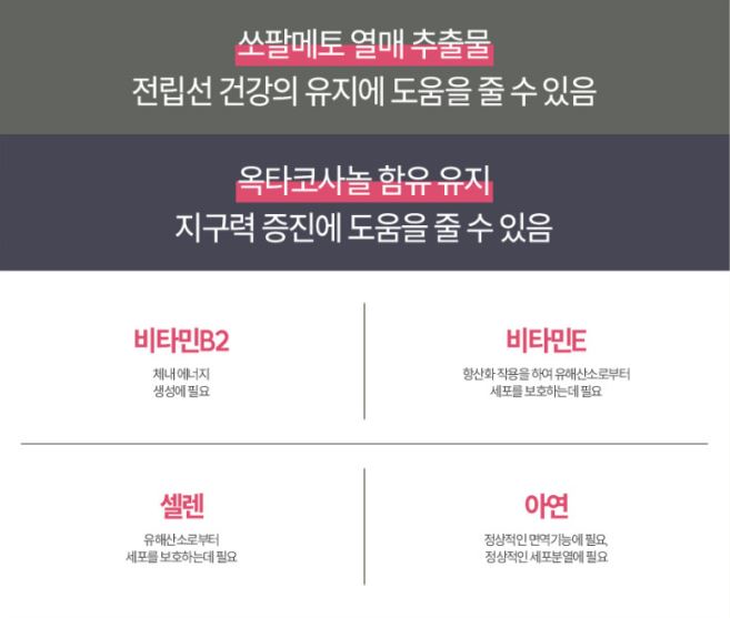 튼튼백서 전립선건강 쏘팔메토 옥타코사놀