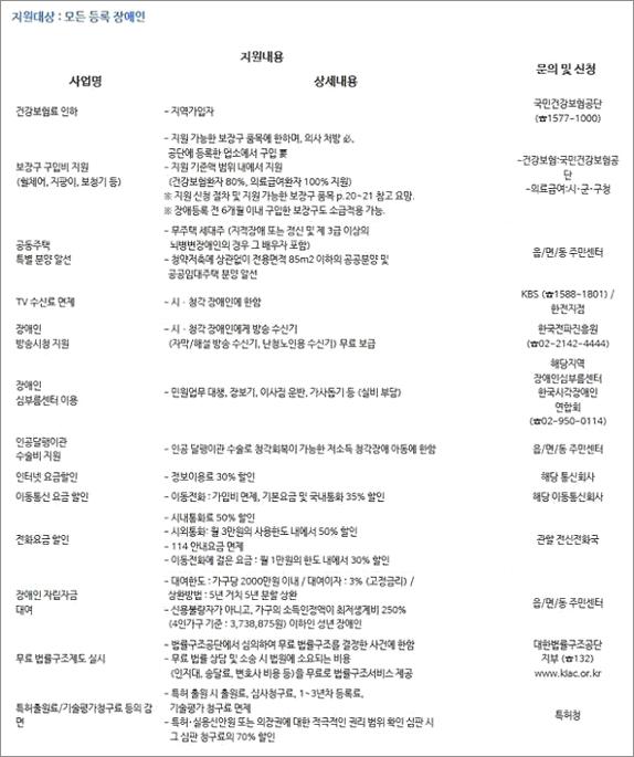 장애등급 혜택