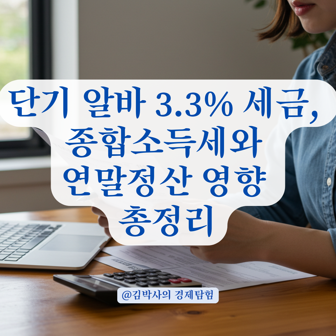 단기 알바 3.3% 공제받은 소득, 종합소득세 신고와 가족 연말정산에 미치는 영향 정리.