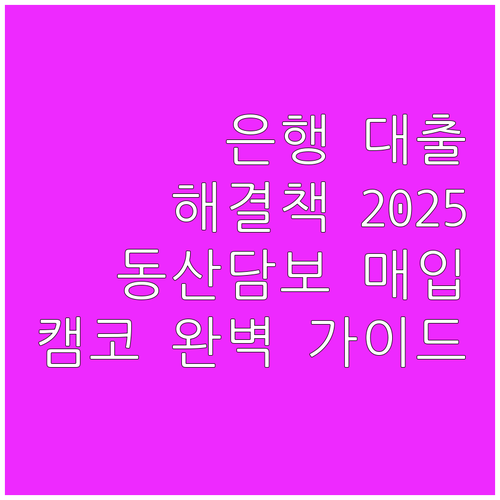은행 대출 해결책 2025 캠코 동산..