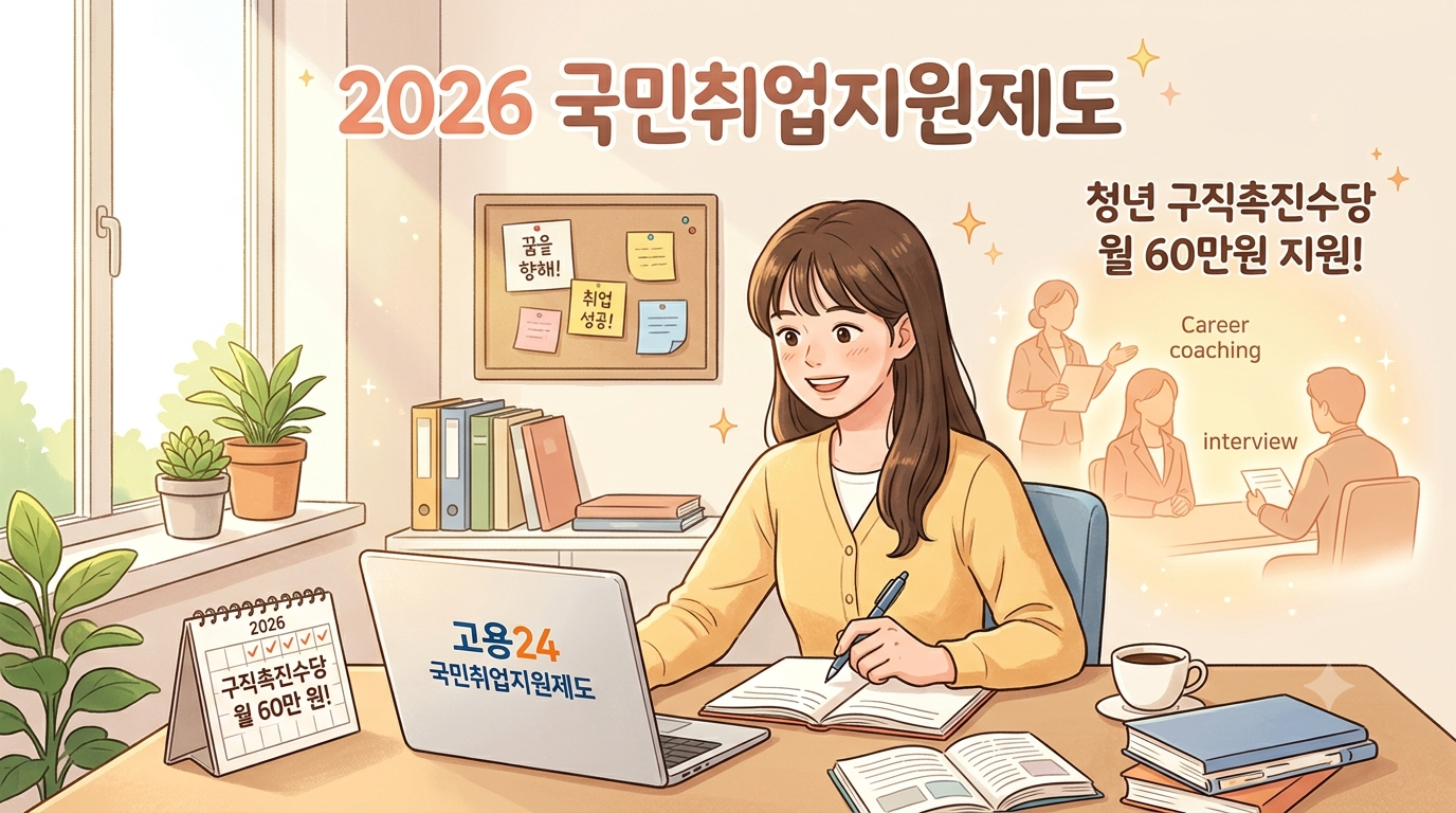 2026 국민취업지원제도 완벽 가이드: '청년 구직촉진수당' 월 60만 원으로 취업 성공까지 든든하게!