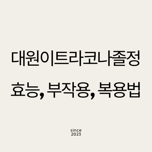 대원이트라코나졸정 효능&#44; 부작용&#44; 복용법 썸네일