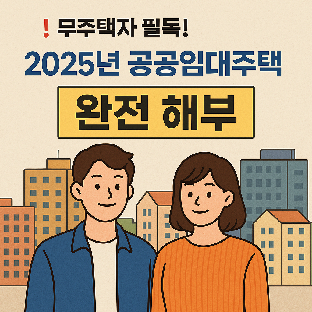 무주택자 필독! 2025년 공공임대주택 정책 완전 해부 – 입주 자격부터 지역별 공급 전략까지