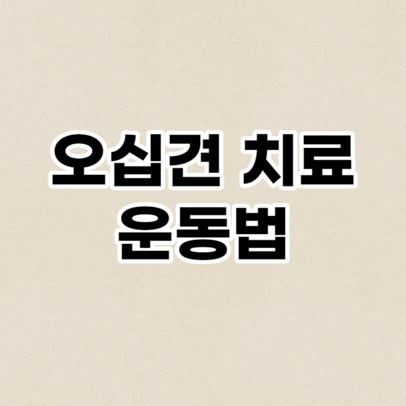 오십견 치료 운동법