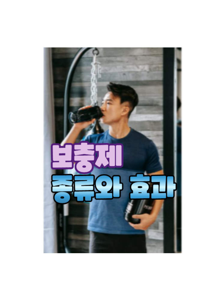 1.보충제 종류와 효과