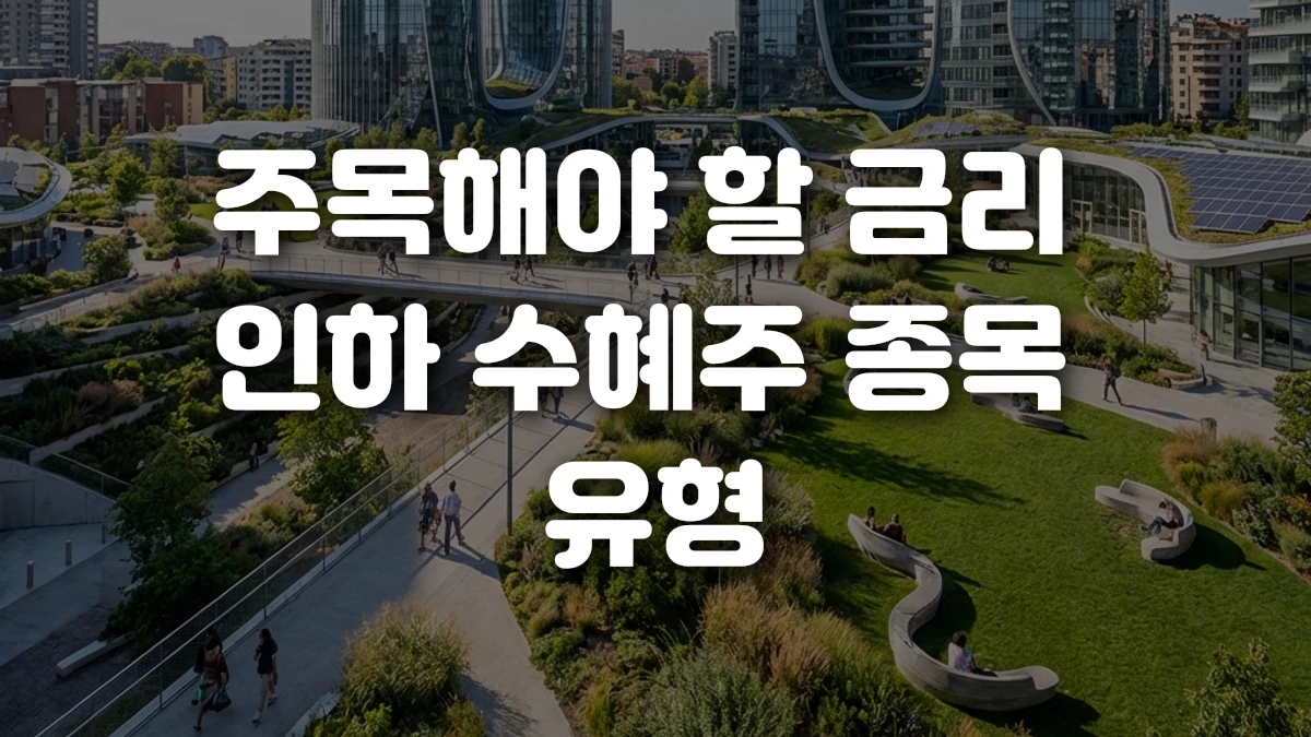 주목해야 할 금리 인하 수혜주 종목 유형
