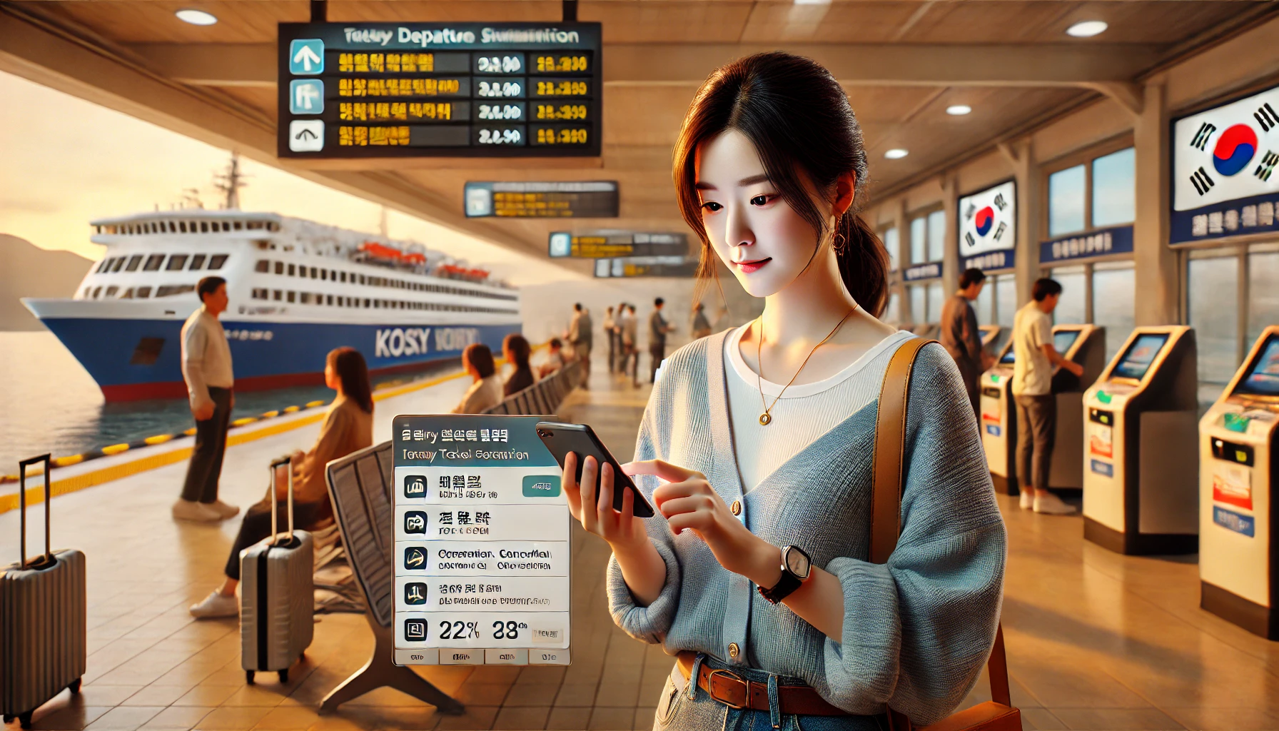 승선권 예매하는 이미지