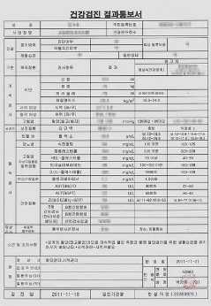 건강검진 기록표