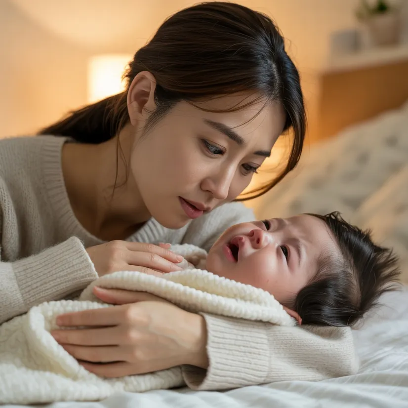 아기 중이염 증상 이미지