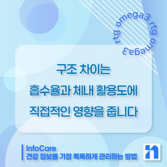 rTG 오메가3 효능 효과 비교