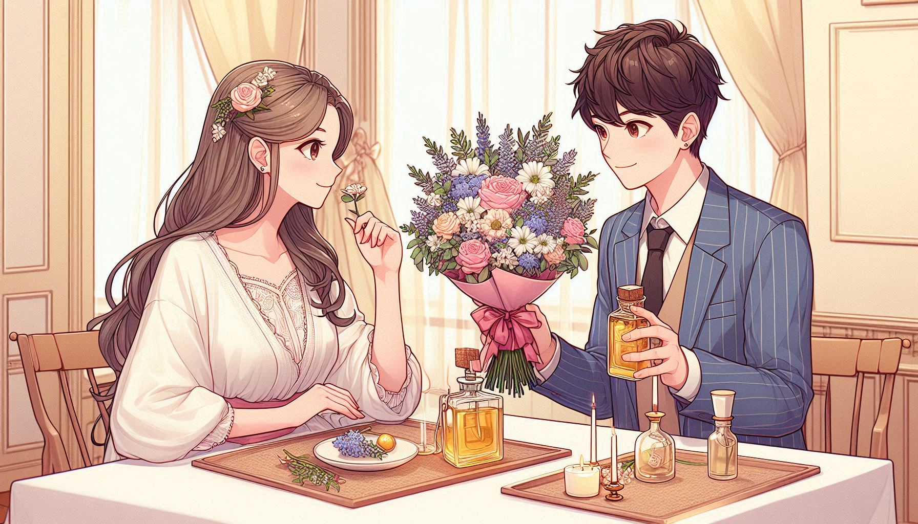 화이트데이에 여자친구에게 어울리는 꽃과 아로마오일