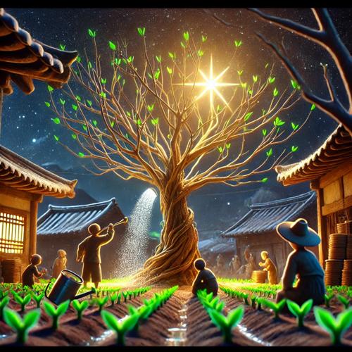 별빛이 깃든 나무에서 싹이 트다