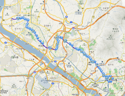 707번버스 노선도