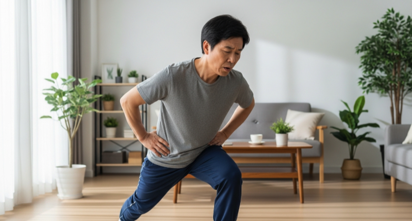 허벅지 근력 회복 느린 모습