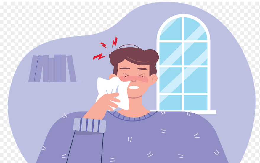 독감의 주요 증상 기침 두통