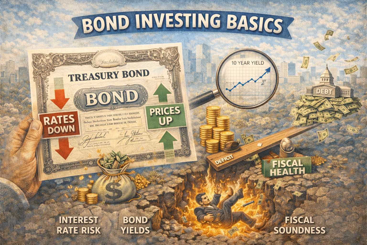 채권투자 기초(금리변동, 국채 수익률, 재정 건정성,수익률 곡선)