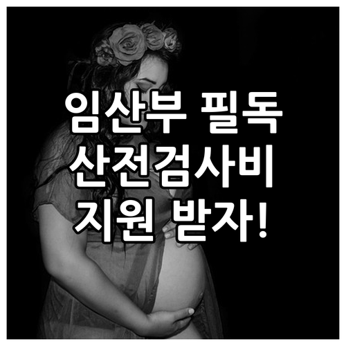 홍성군 임산부 필독: 2025 산전검..