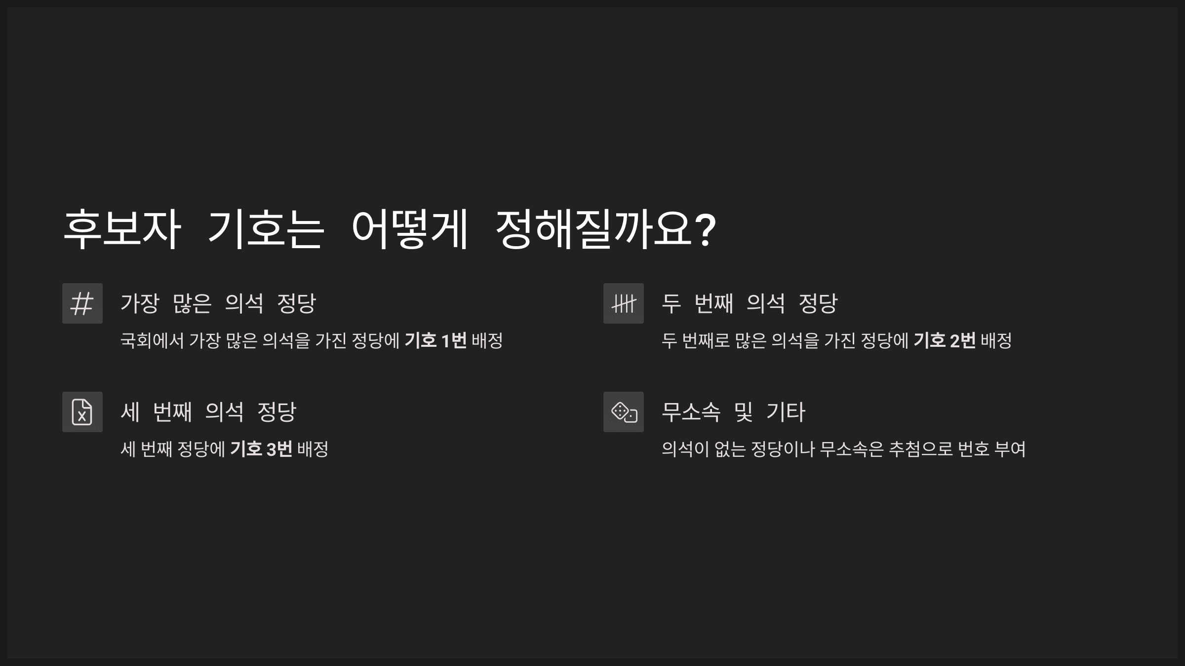 후보자 기호는 어떻게 정해질까요?