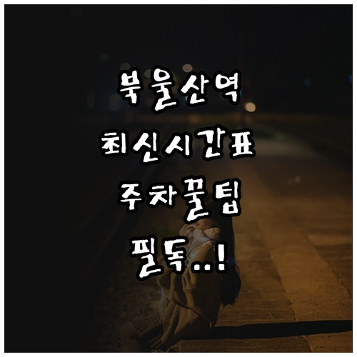 북울산역 열차 시간표 정보와 주차장 ..