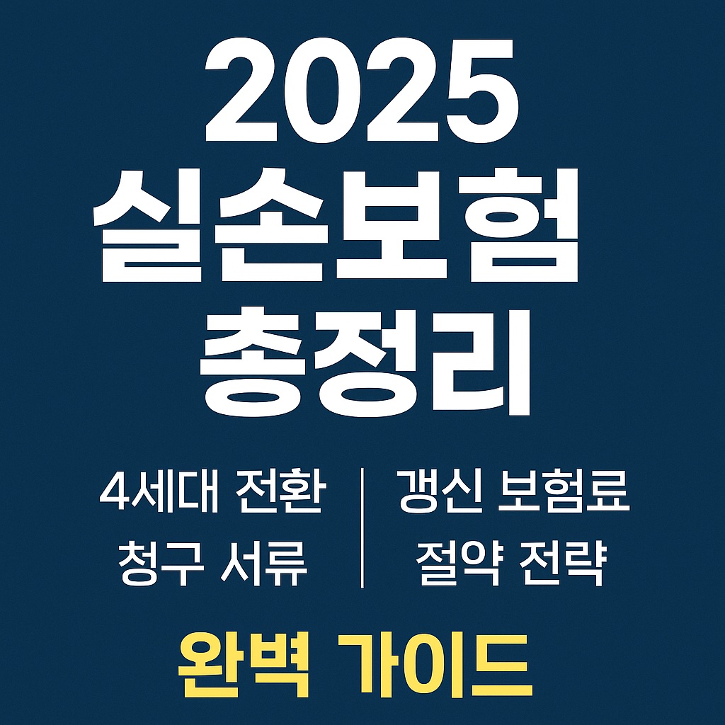 2025 실손보험 총정리｜4세대 전환&middot;갱신 보험료&middot;청구 서류&middot;절약 전략