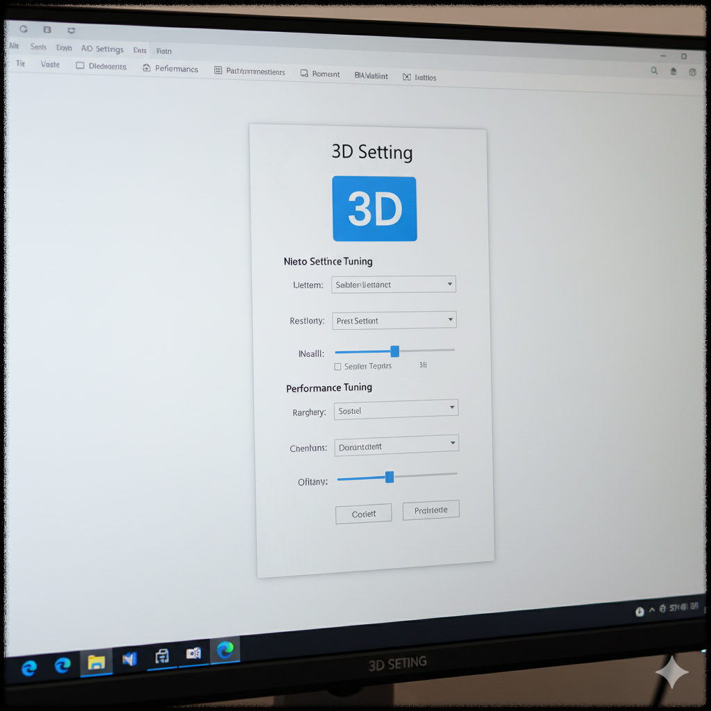 성능 튜닝을 위한 3D 설정 조정 인터페이스