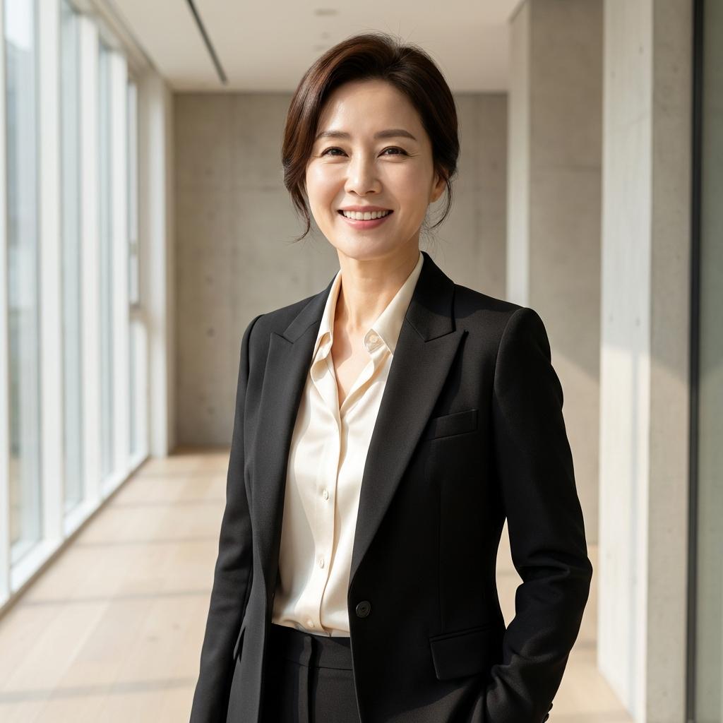 얼굴색 살려주는 50대 블랙 자켓 이너 컬러 추천