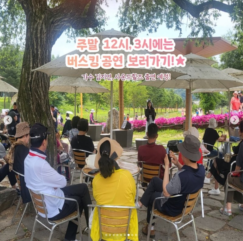 가평 꽃 페스타 버스킹 공연 홍보 사진