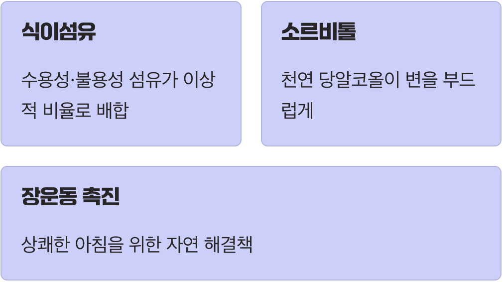 변비 탈출의 일등 공신