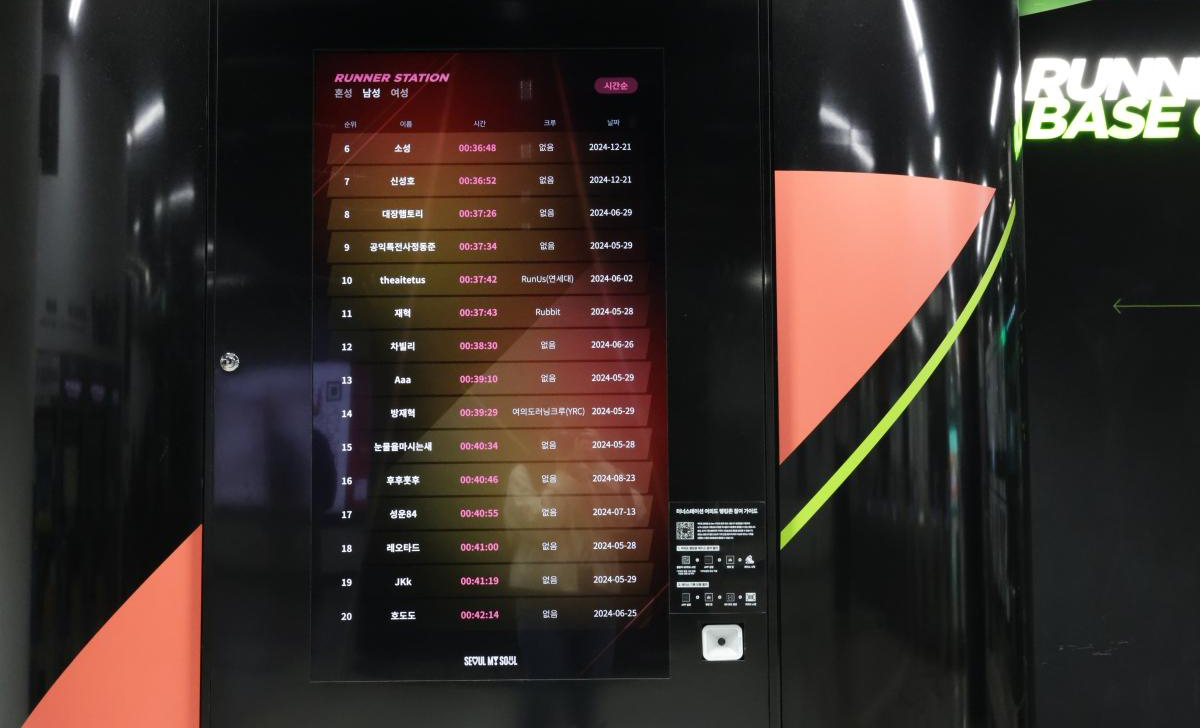 여의나루 러너스테이션-출퇴근길, 운동이 된다? -랭킹보드