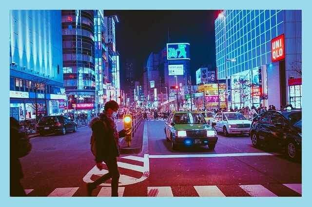일본-밤-거리