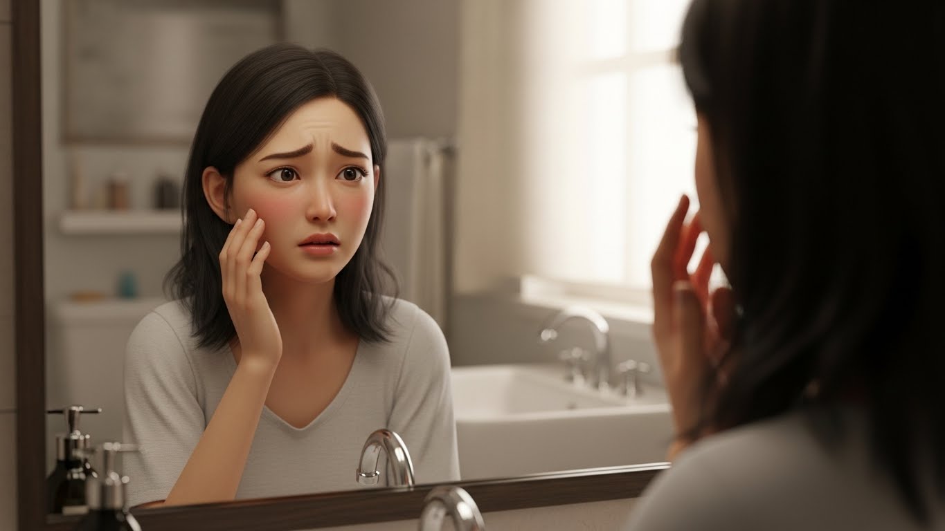 색소 침착, 결절성 여드름