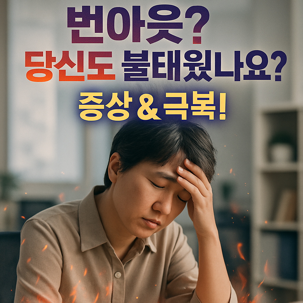 직장인 & 주부 번아웃, 당신도 하얗게 불태웠나요? 증상부터 극복법까지 완벽 가이드!