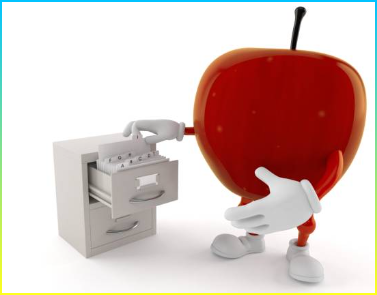 사과와 서류 정리를 통해서 애플 파일시스템을 연상