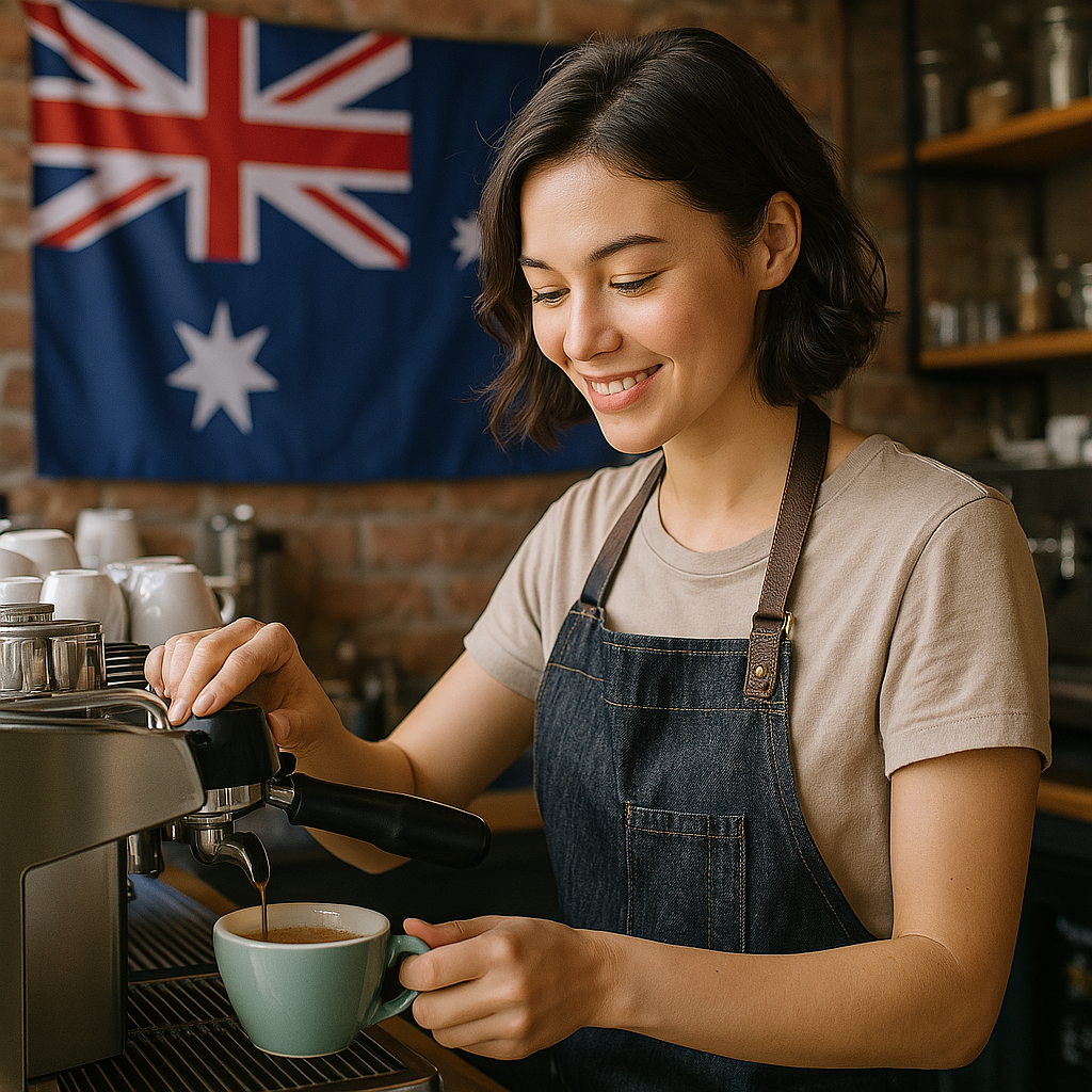 호주에서 바리스타로 근무중